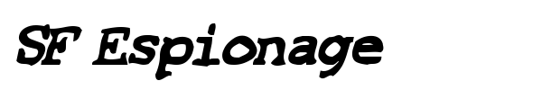 SF Espionage font preview